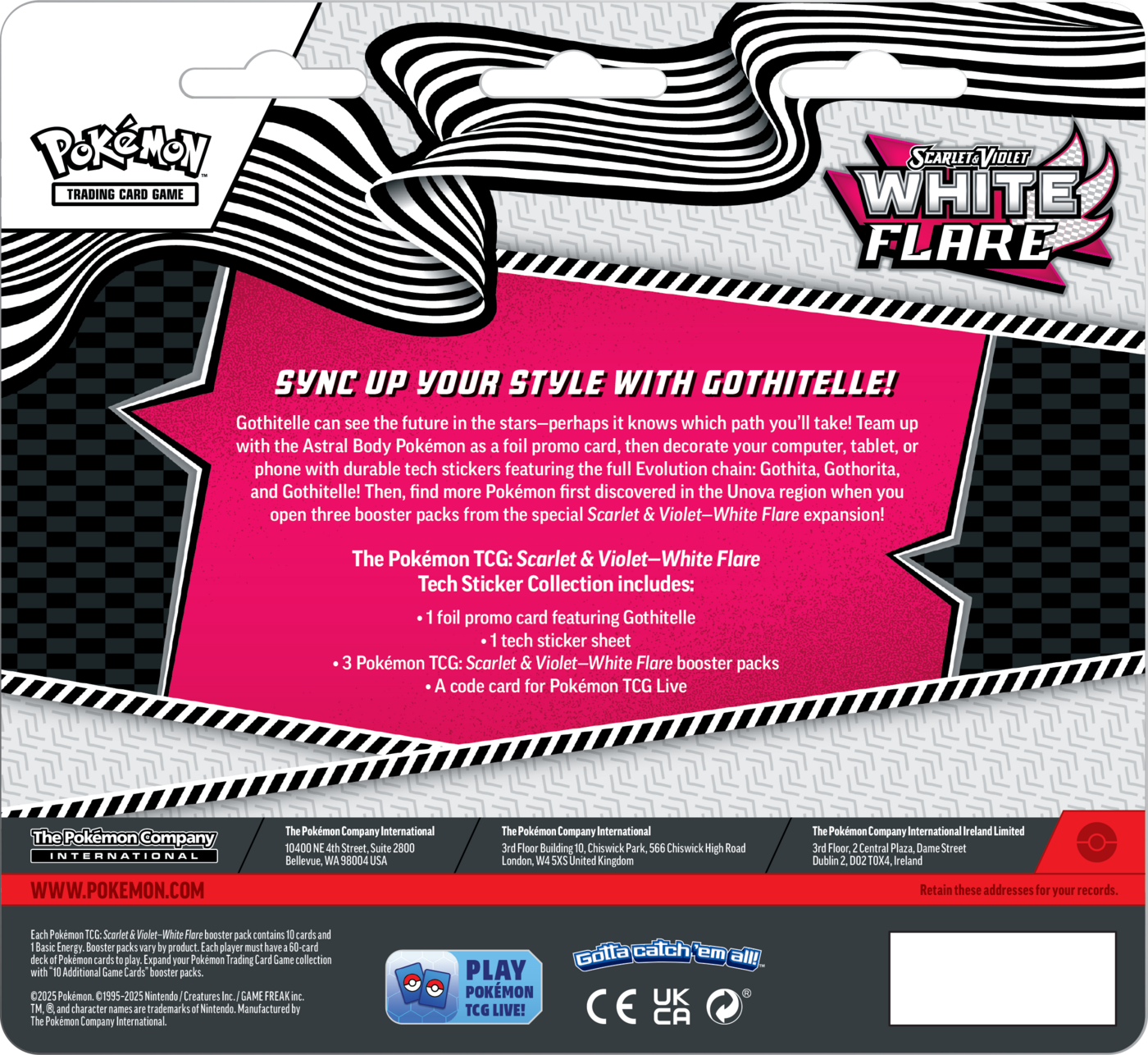 Pokémon TCG: Scarlet & Violet - White Flare - Tech Sticker - Gothitelle - obrazek 2
